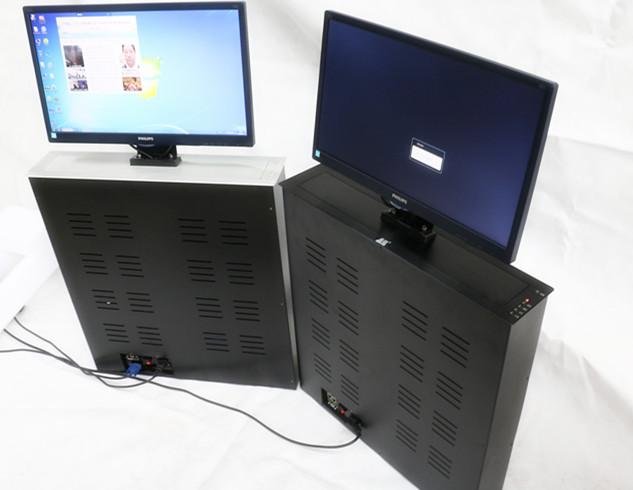晶固（17-24英寸）液晶屏显示器升降器电动会议桌隐藏式