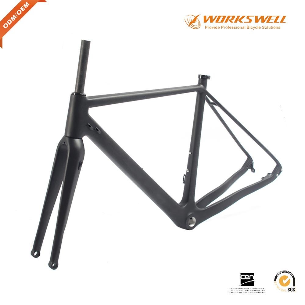  Full Carbon Fiber Gravel Bike Frame thru-axle 700x38C