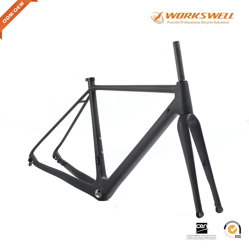  Full Carbon Fiber Gravel Bike Frame thru-axle 700x38C 2