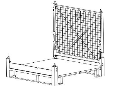 Foldable Collapsible stacking stackable stillage cage container loading 1165mm 4