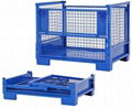 Foldable collapsible stackable pallet stillage cage container Heavy duty 1200mm 5