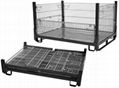 Foldable collapsible stackable pallet stillage cage container 1600*1200mm 3