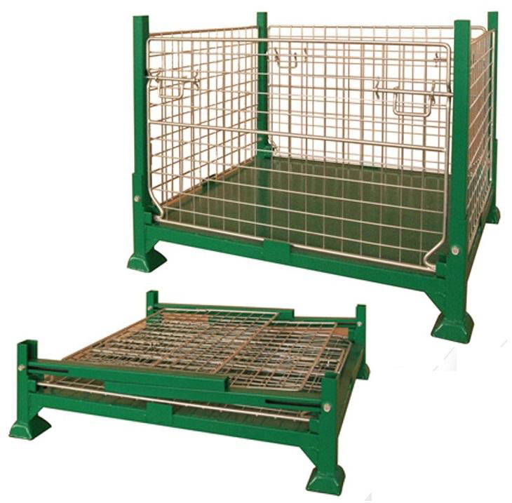 Foldable collapsible stackable pallet stillage cage container 1200*1000mm 2