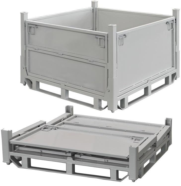 Foldable collapsible stackable pallet stillage cage container customized sizes 2