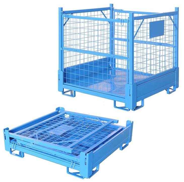 Foldable collapsible stackable pallet stillage cage container customized sizes 3