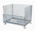 Foldable collapsible stackable wire mesh containers storage transportation cages 2