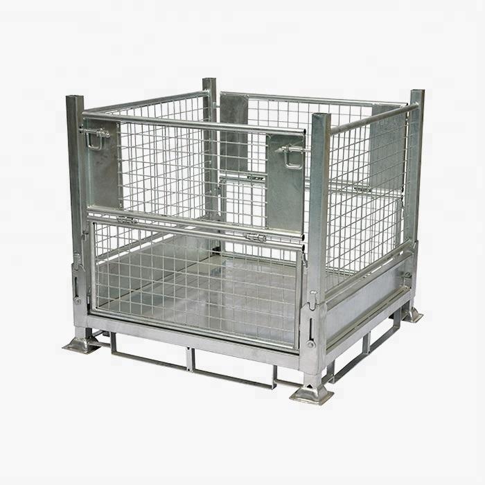 Foldable collapsible stackable pallet stillage cage container 1200*1000mm 5