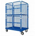 Foldable collapsible Roll Container Trolley Rolling Cage for logisic 4