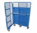 Foldable collapsible Roll Container Trolley Rolling Cage for logisic 5