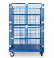 Foldable collapsible Roll Container Trolley Rolling Cage for logisic 3