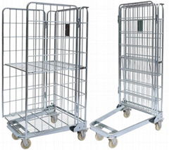 Foldable collapsible Roll Container Trolley Rolling Cage for logisic