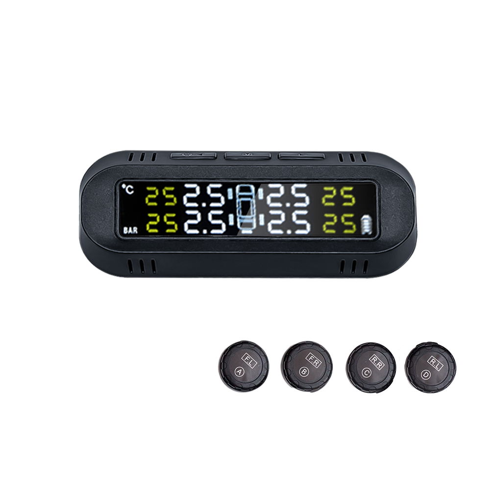 Popular External TPMS Car Solar Power Smart Wireless MINI TPMS Tire Pressure Mon 4