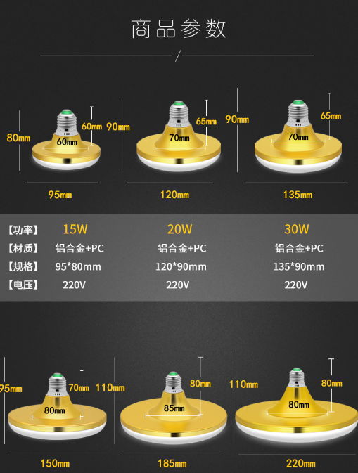 LED飛碟節能燈50w 5