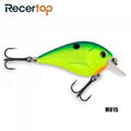 Recertop Small Loud Rattle Bright Color Floating Square Bill Fishing Lure 1