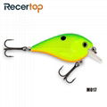 Recertop Small Loud Rattle Bright Color Floating Square Bill Fishing Lure 2