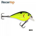 Recertop Small Loud Rattle Bright Color Floating Square Bill Fishing Lure 3