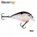 Recertop Small Loud Rattle Bright Color Floating Square Bill Fishing Lure 4