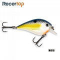 Recertop Small Loud Rattle Bright Color Floating Square Bill Fishing Lure 5