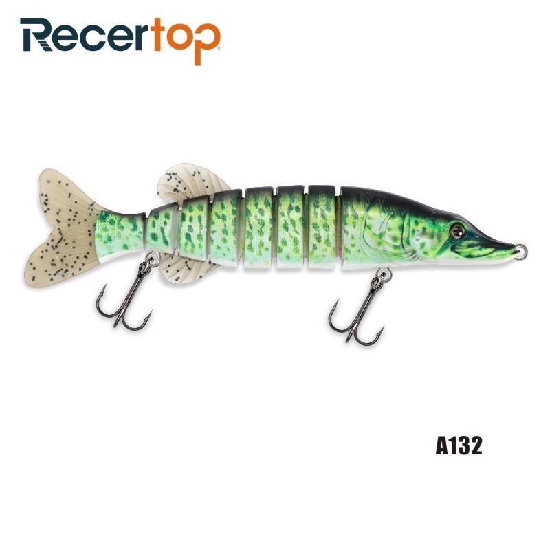 Recertop Smell Changeable Flexible Action Sinking Fabric Jointed Bait Hard Lure 2