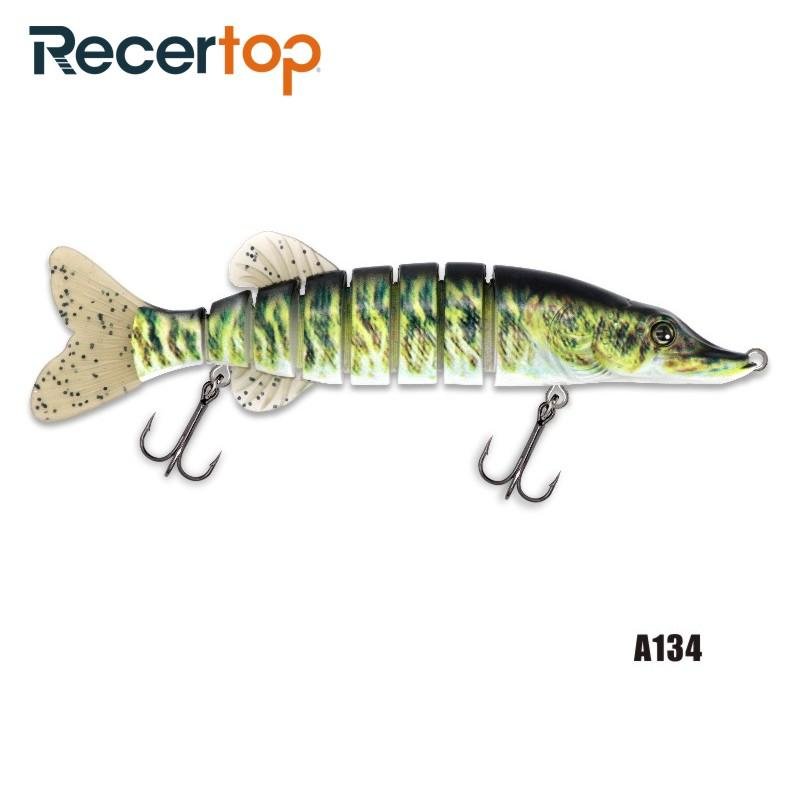 Recertop Smell Changeable Flexible Action Sinking Fabric Jointed Bait Hard Lure 3