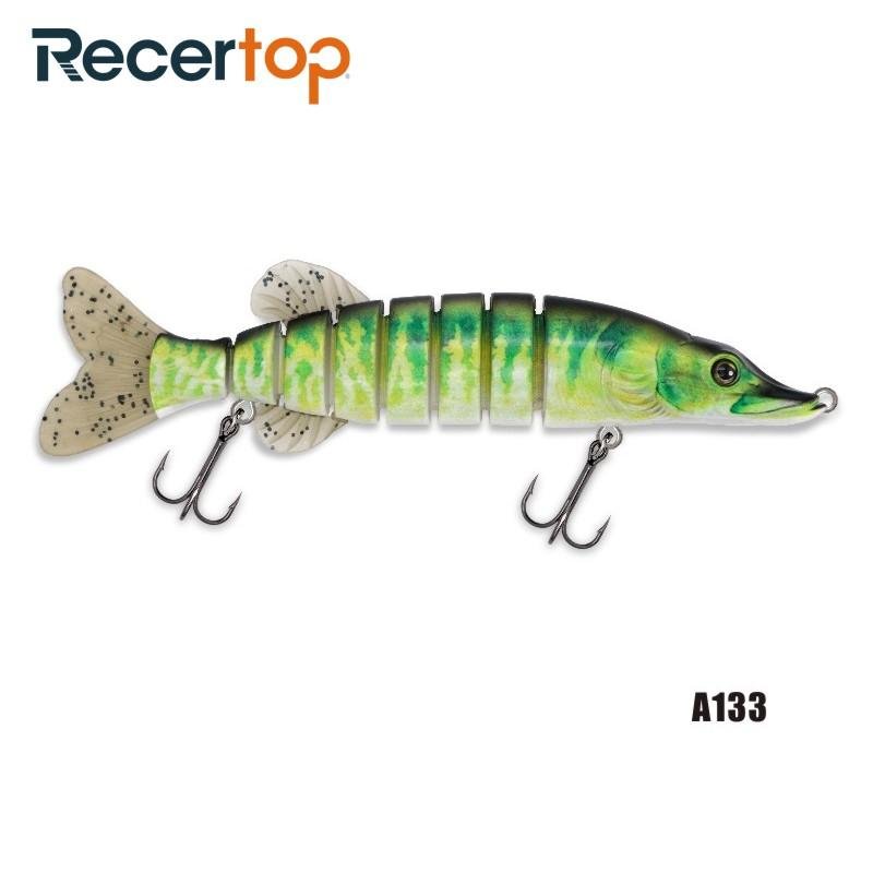 Recertop Smell Changeable Flexible Action Sinking Fabric Jointed Bait Hard Lure 4