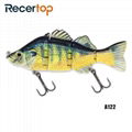 Recertop Size  Customized  Steel Pin Jointed Swimbait Strong Tension Hard Lure  2