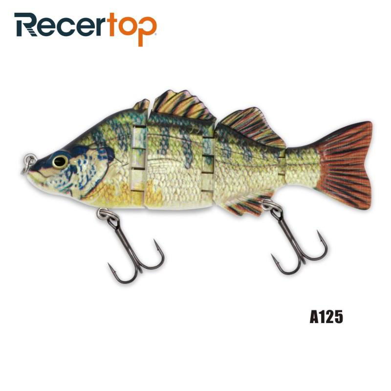 Recertop Size  Customized  Steel Pin Jointed Swimbait Strong Tension Hard Lure  5