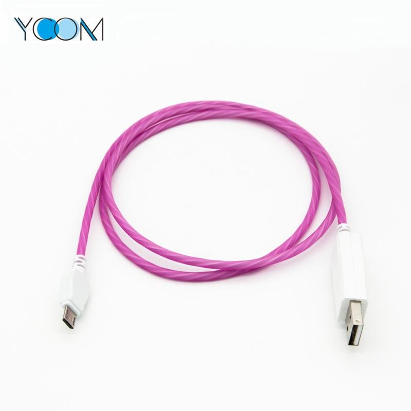 Mobile Phone USB Cable for Micro with LED Light 5