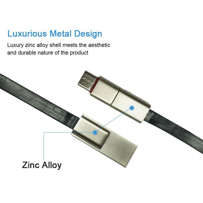 Zinc Alloy Repairable USB Charging & Data Cable for Type C 2