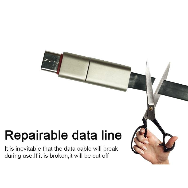 Zinc Alloy Repairable USB Charging & Data Cable for Type C 4