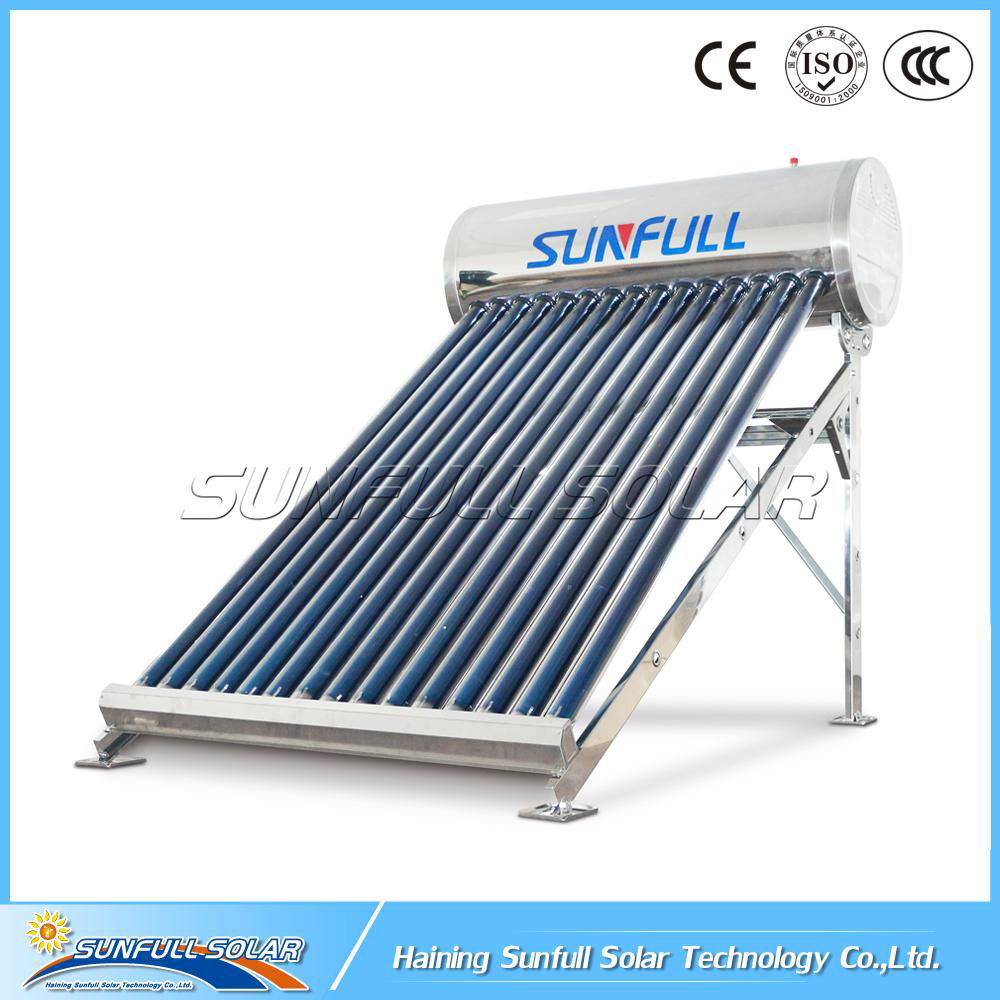 150L non pressure stainless steel solar water heater