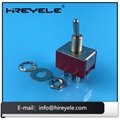 Mini Panel Mount ON-ON 3PDT 9Pin Red Toggle Switch 5