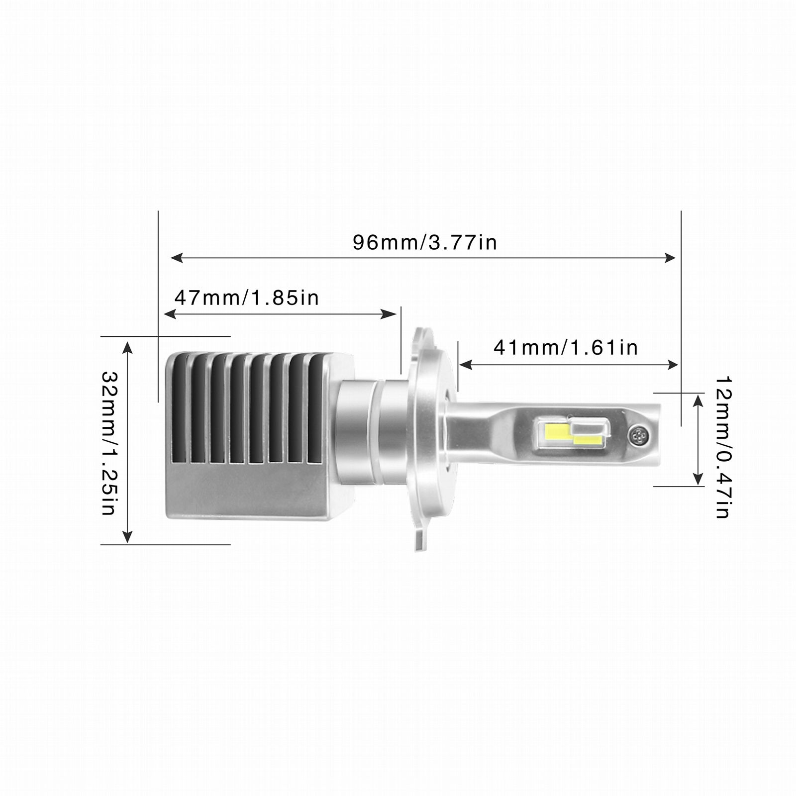 Taida2019 New Auto headlight 6500K 9000LM Car Led Headlight H4 3