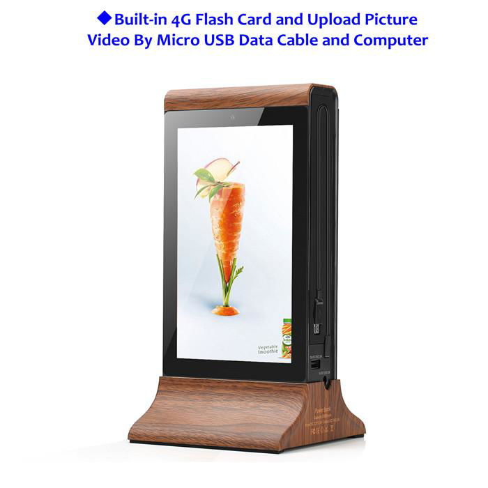 7'' WiFi Table Advertising Player with Power Bank FTL-035G 2
