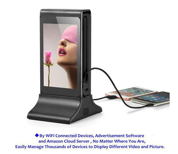 7" LCD Android WiFi Table Advertising Display Player 4