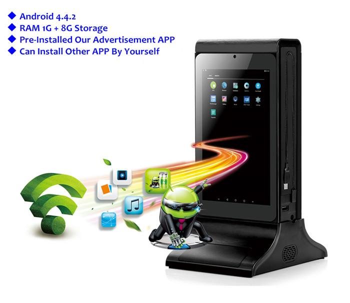 Dual Side 7'' LCD Android WiFi Table Advertising Player for Coffee Shops 3