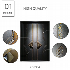 Latest design luxury villa bulletproof cast aluminum door
