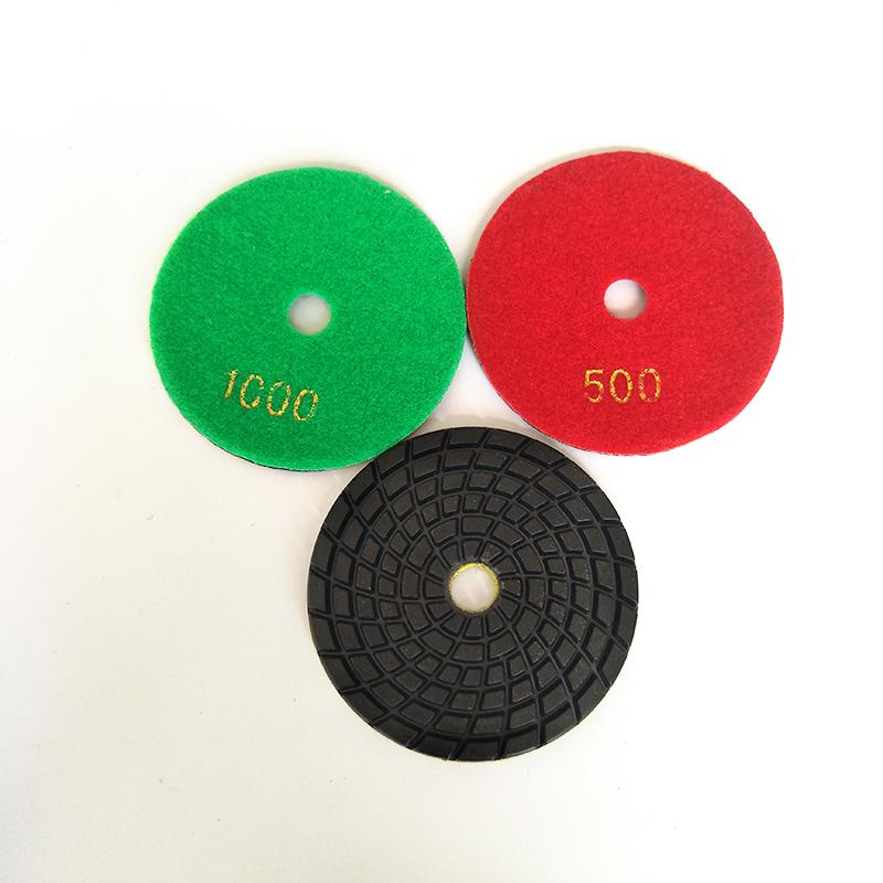 Diamond flexible wet polishing pads for concrete marble granite