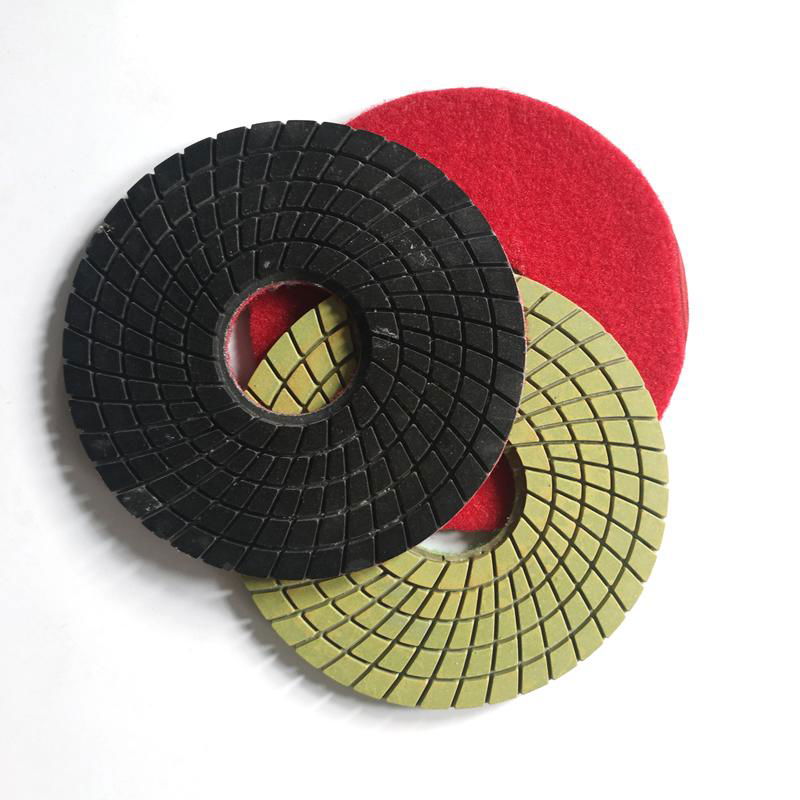 Diamond flexible wet polishing pads granite polishing buff disc 4