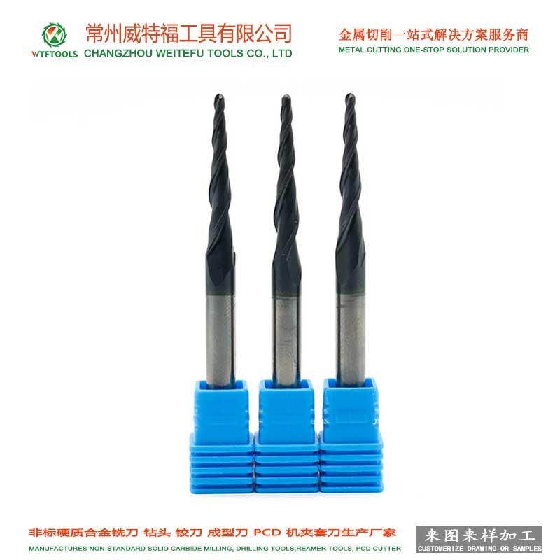 Solid carbide taper end mill cutter for steel 3