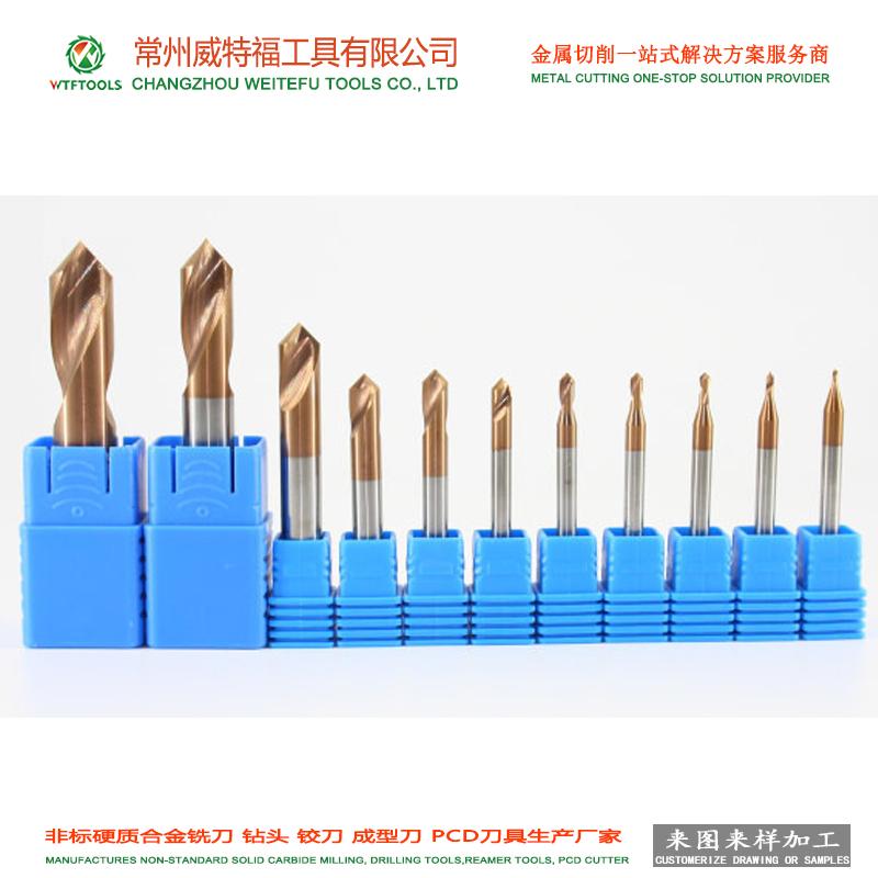 wtftools customized cemented carbide point spot drilling center drill bit 2