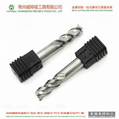 HRC50 3 flutes flat bottom tungsten carbide end milling cutter for aluminum