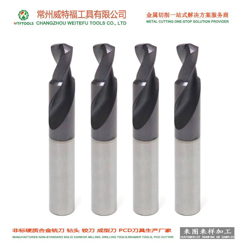 wtftools tungsten carbide straight flute step drilling bit 2