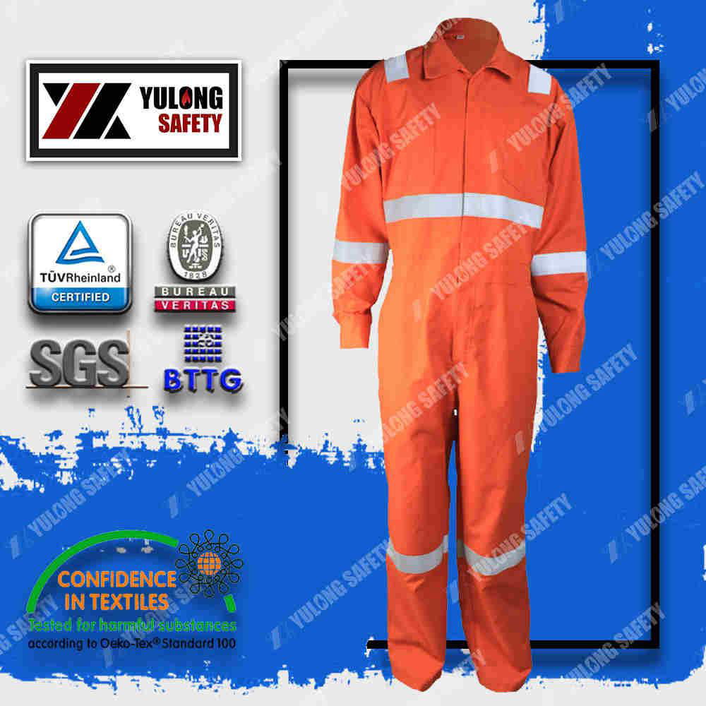  Wholesale cotton frc fluorescent workwear safety coverall 2