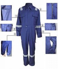 Winter Anti Static FR Modacrylic Blue Arc Preventive Coveralls