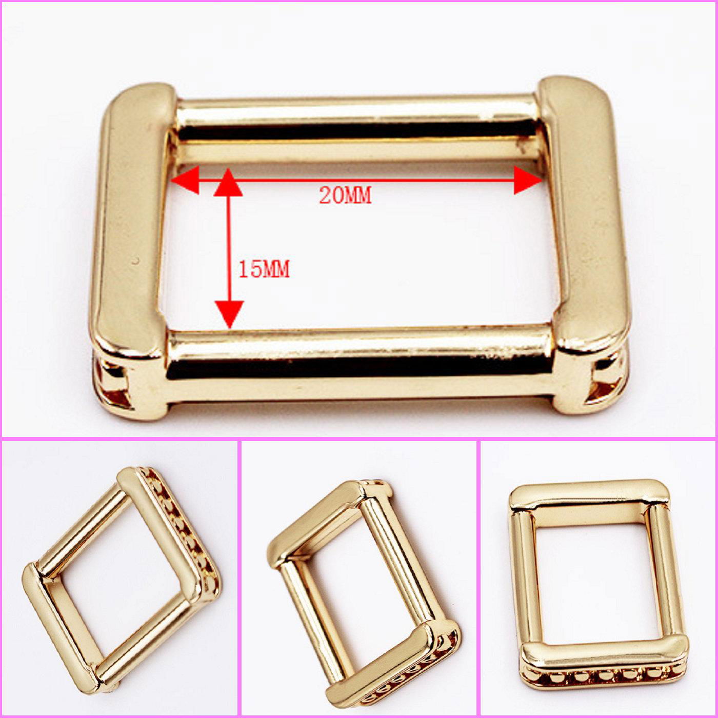 Custom Simple Style Gold Light Square Bag Buckle Metal Bag Accessories 3