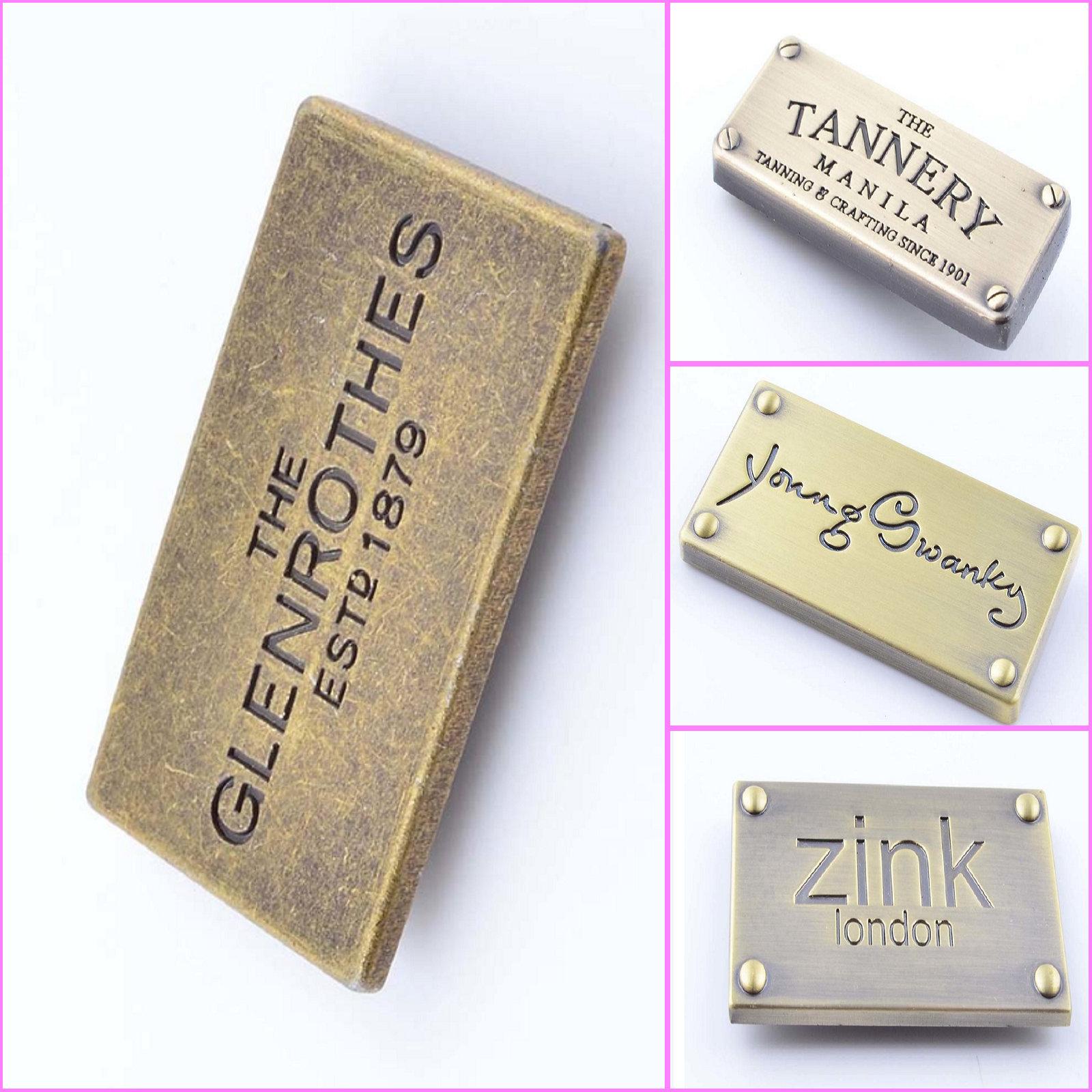  Custom Die Casting Metal Logo Plate for Handbags 5