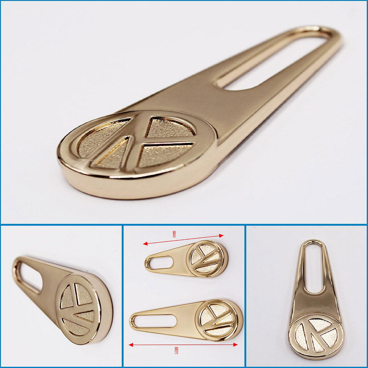 Selling Distinctive Design Zinc Alloy Bag Accessories Metal Puller Zipper 5