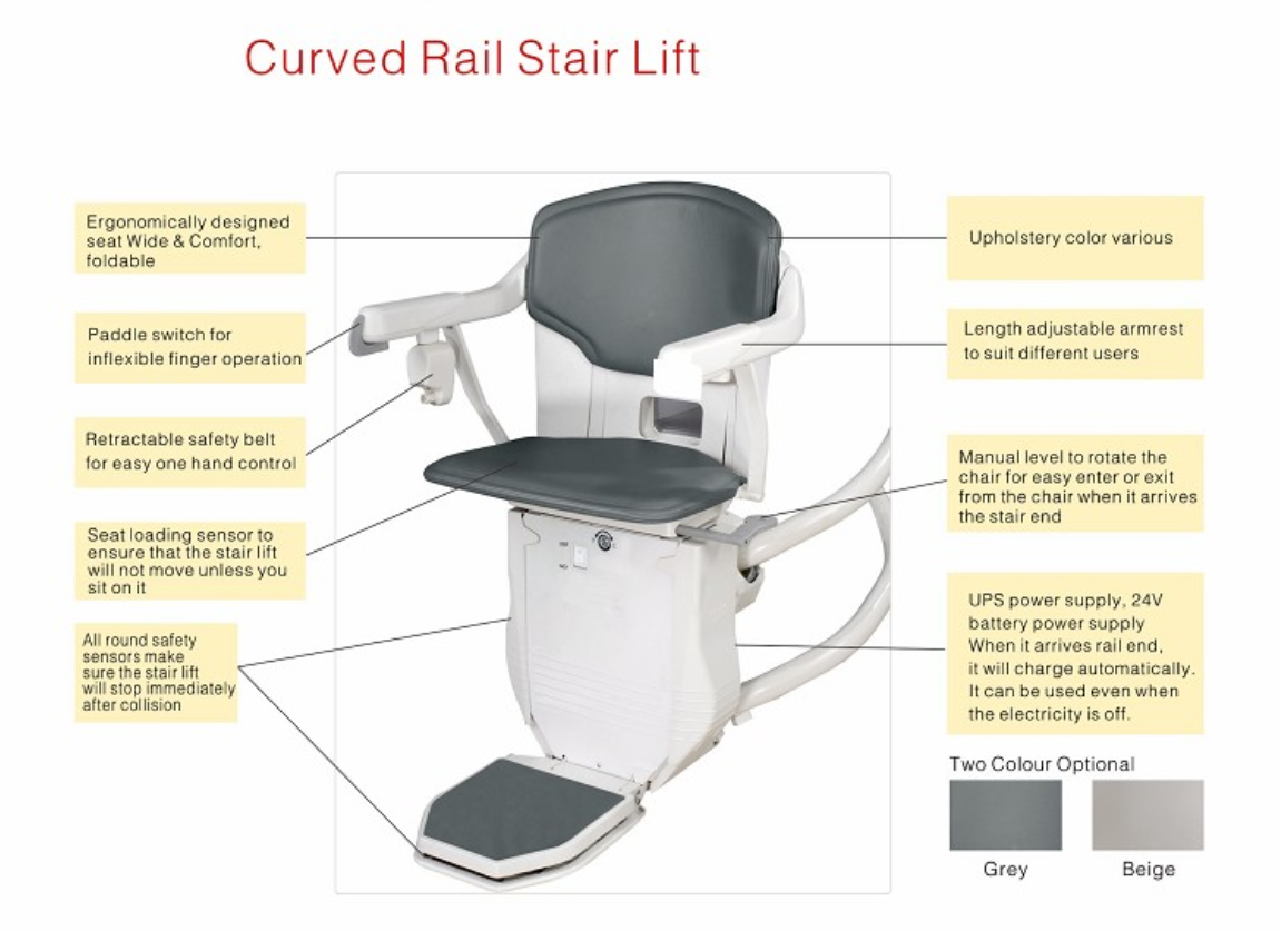 Curved Rail Stair Lift 3