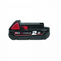 Aftermarket Milwaukee battery–Milwaukee M18B2 1